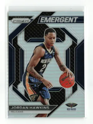 SJ JORDAN HAWKINS #19 2023-24 PANINI PRIZM PELICANS EMERGENT SILVER