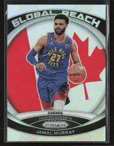 SJ Jamal Murray 2023-24 Panini Prizm #9 Global Reach Prizms Silver Denver Nuggets