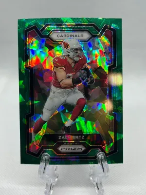 SJ 2023 Panini Prizm Zach Ertz Green Ice Prizm #6 SP Arizona Cardinals