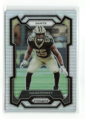 SJ ISAIAH FOSKEY #373 RC 2023 PANINI PRIZM SAINTS SILVER