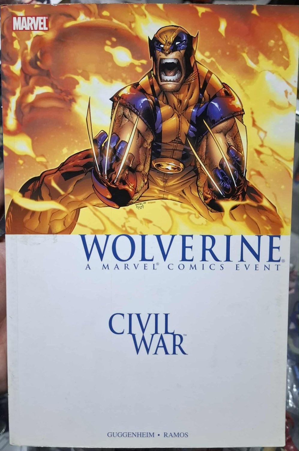 BAF1 Wolverine Comic Civil War TP Marvel Ingles