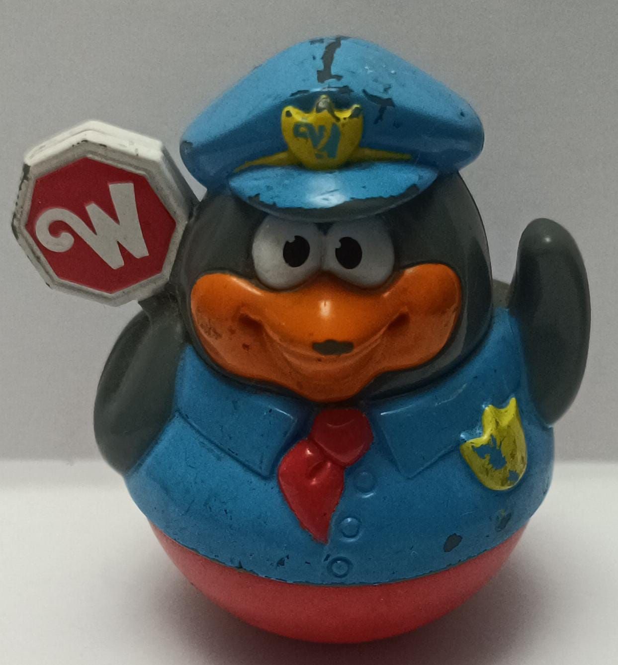 NELA-q, Pingüino Policía Vintage Playskool Weebles 1971 // 2.5 Pulgadas