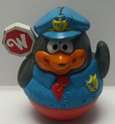 NELA-q, Pingüino Policía Vintage Playskool Weebles 1971 // 2.5 Pulgadas