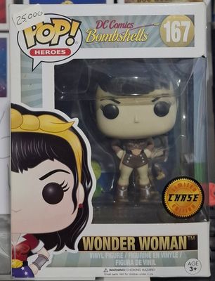 BAF1 Wonder Woman Figura Funko Pop DC Comics Bombshells Chase