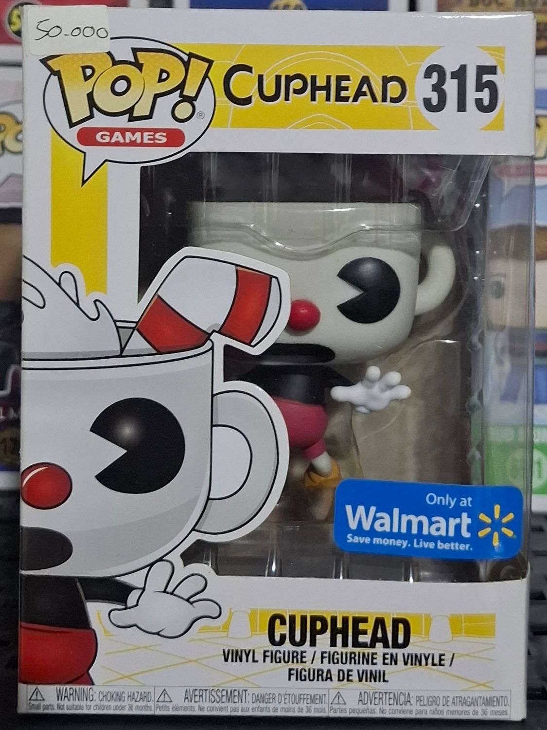 BAF1 Cuphead Figura Funko Pop 315 Walmart Exclusive