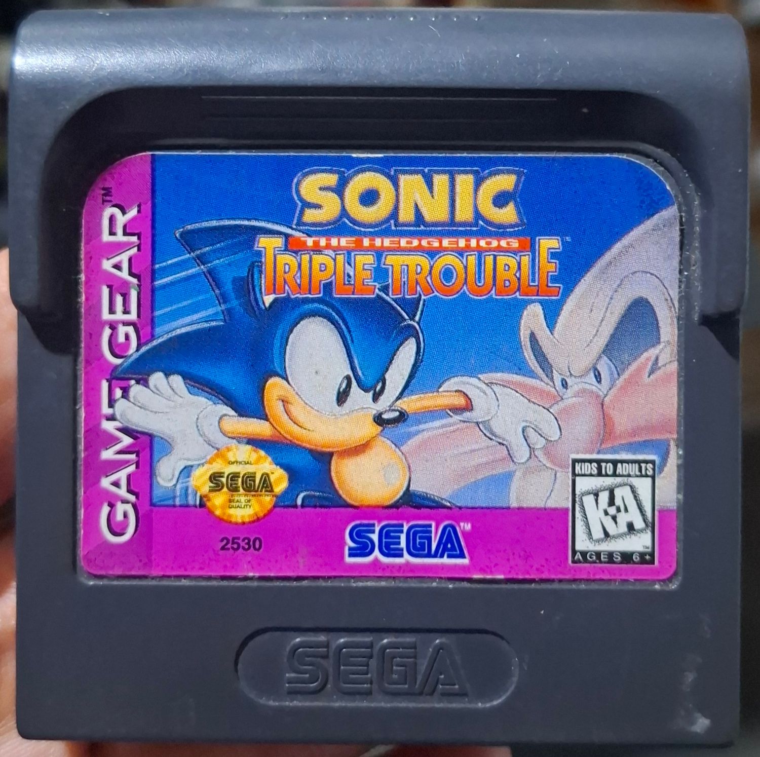 BAFV1 Sonic The Hedgehog Triple Trouble Sega Game Gear Cartucho