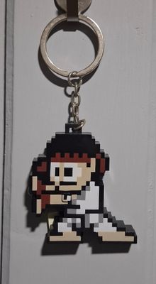 BAFV1 Street Fighter Llavero Ryu Pixel Llavero Capcom Oficial
