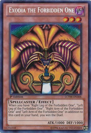 SJ Exodia the Forbidden One - LCYW-EN306 - Secret Rare 1st Edition Legendary Collection 3: Yugi&#39;s World 1st Edition Singles