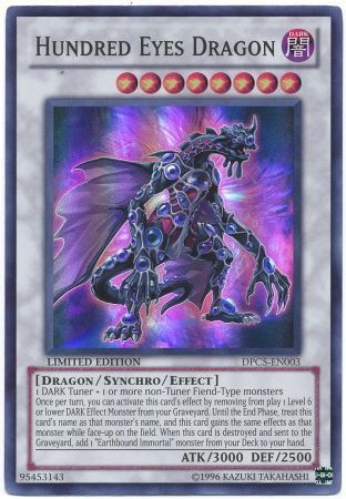 SJ Hundred Eyes Dragon - DPC5-EN003 - Super Rare Yu-Gi-Oh! Promo Cards