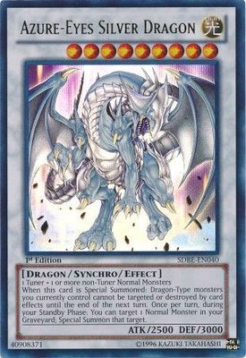 SJ Azure-Eyes Silver Dragon - SDBE-EN040 - Ultra Rare 1st Edition Saga of Blue-Eyes White Dragon 1st Edition Singles