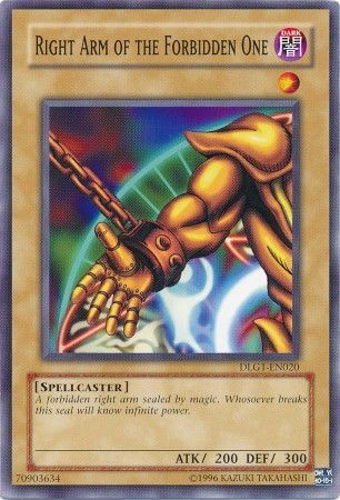 SJ Right Arm of the Forbidden One - DLG1-EN020 - Common Dark Legends DLG1