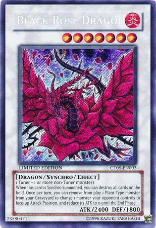 SJ Black Rose Dragon - CT05-EN003 - Secret Rare Yu-Gi-Oh! Promo Cards