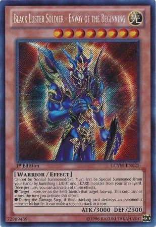 SJ Black Luster Soldier - Envoy of the Beginning - LCYW-EN025 - Secret Rare 1st Edition Legendary Collection 3: Yugi&#39;s World 1st Edition Singles