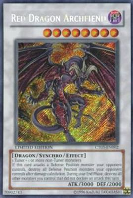 SJ Red Dragon Archfiend - CT05-EN002 - Secret Rare Yu-Gi-Oh! Promo Cards