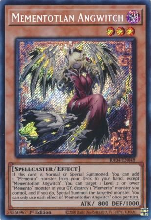 SJ Mementotlan Angwitch - RA04-EN048 - Secret Rare 1st Edition Quarter Century Stampede 1st Edition Singles