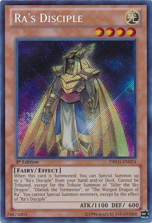 SJ Ra&#39;s Disciple - DRLG-EN024 - Secret Rare 1st Edition Dragons of Legend 1st Edition Singles