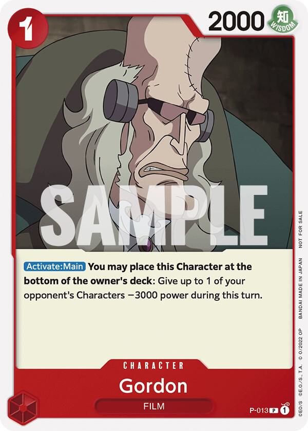 SJ Gordon (One Piece Film Red) - One Piece Promotion Cards (OP-PR) One Piece Promotion Cards