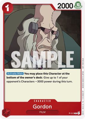 SJ Gordon (One Piece Film Red) - One Piece Promotion Cards (OP-PR) One Piece Promotion Cards