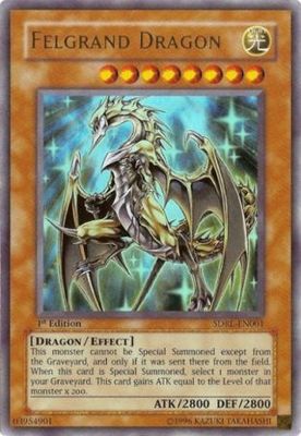 SJ Felgrand Dragon - SDRL-EN001 - Ultra Rare 1st Edition Structure Deck: Rise of the Dragon Lord 1st Edition Singles