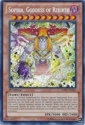 SJ Sophia, Goddess of Rebirth - HA07-EN055 - Secret Rare 1st Edition Hidden Arsenal 7: Knight of Stars 1st Edition Singles