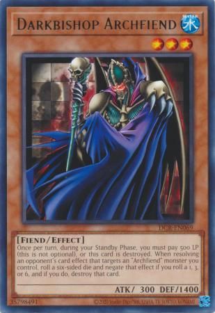 SJ Darkbishop Archfiend - DCR-EN069 - Rare Unlimited (25th Reprint) Dark Crisis 25th Anniversary Singles
