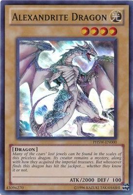 SJ Alexandrite Dragon - PHSW-EN000 - Super Rare Unlimited Photon Shockwave Unlimited Singles
