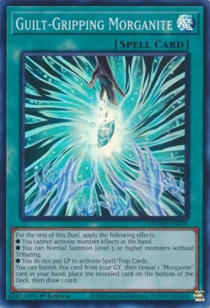 SJ Guilt-Gripping Morganite - DUAD-EN070 - Super Rare 1st Edition Duelist&#39;s Advance 1st Edition Singles (Espanol)