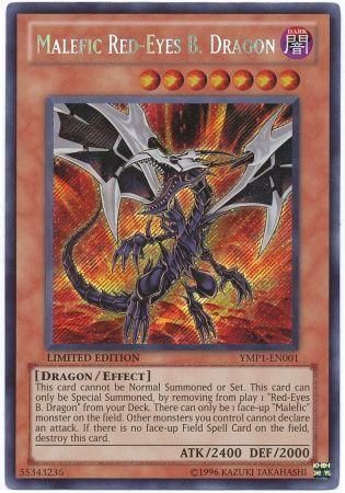 SJ Malefic Red-Eyes Black Dragon YMP1-EN001 YuGiOh 3D Bonds Beyond Time Movie Pack Secret Rare