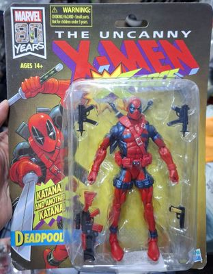 BAF1 The Uncanny X Men Deadpool Figura Marvel 80 Years Hasbro Katana and Another Katana