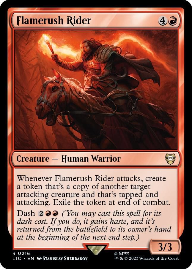 SJ Flamerush Rider - Commander: The Lord of the Rings: Tales of Middle-earth (LTC) Commander: The Lord of the Rings: Tales of Middle-earth
