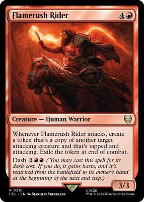 SJ Flamerush Rider - Commander: The Lord of the Rings: Tales of Middle-earth (LTC) Commander: The Lord of the Rings: Tales of Middle-earth