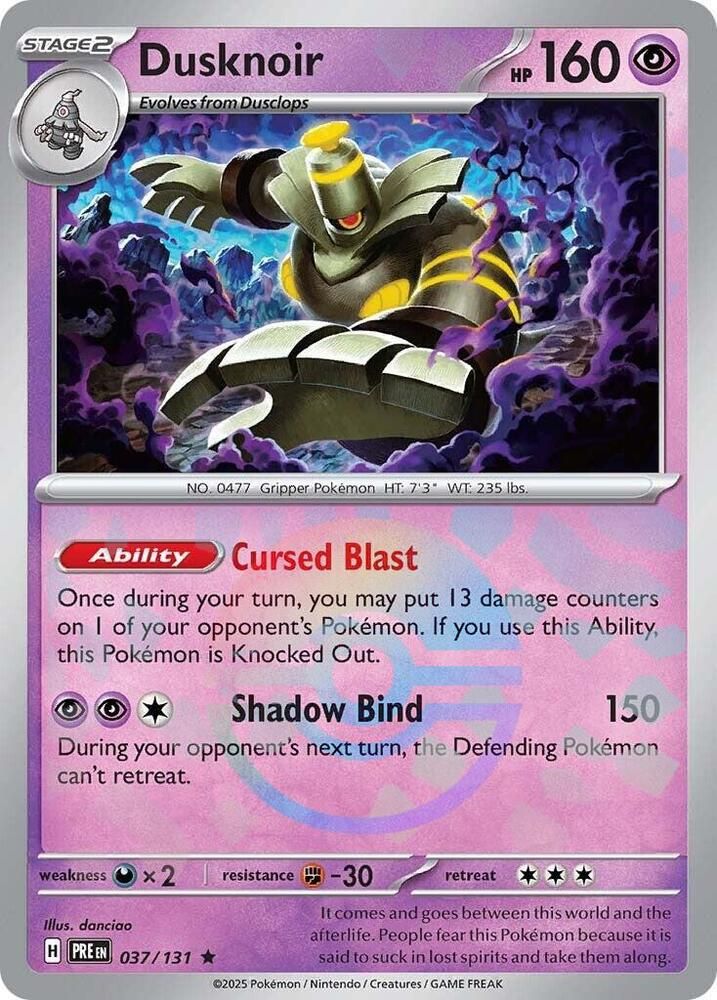 SJ Dusknoir (Poke Ball Pattern) - SV: Prismatic Evolutions (PRE) SV: Prismatic Evolutions Foil