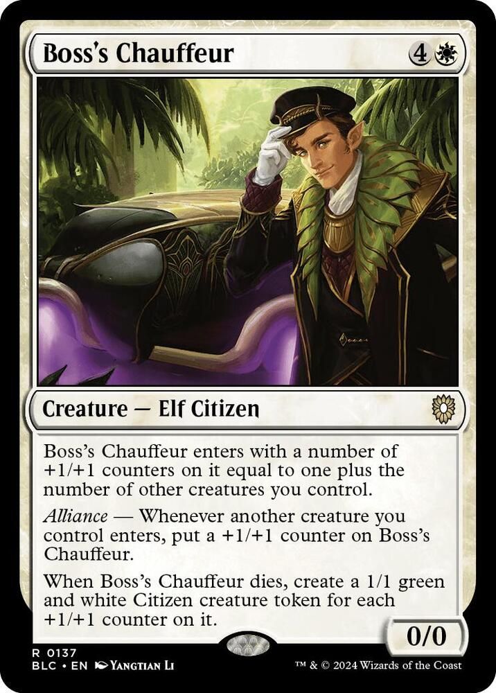 SJ Boss&#39;s Chauffeur - Commander: Bloomburrow (BLC) Commander: Bloomburrow