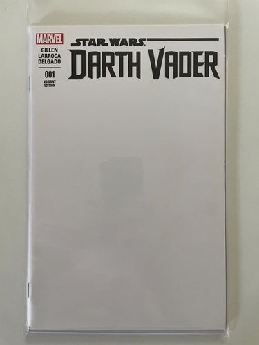 NELA-k, Star Wars Darth Vader Issue 1 Comic Marvel Blank Sketch VARIANT RARE   2017