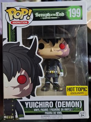 BAF1 Yuichiro Demon Figura Funko Pop 199 Hot Topic Seraph of the End *Caja Danada*