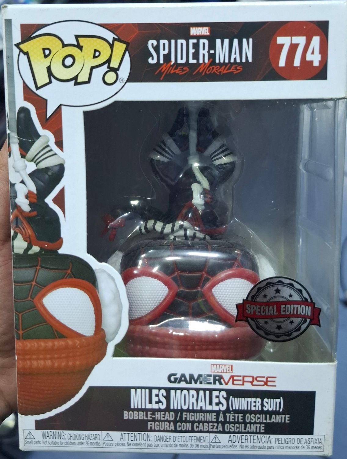 BAF1 Miles Morales Figura Funko Pop 774 Winter Suit Special Edition Gamer Verse