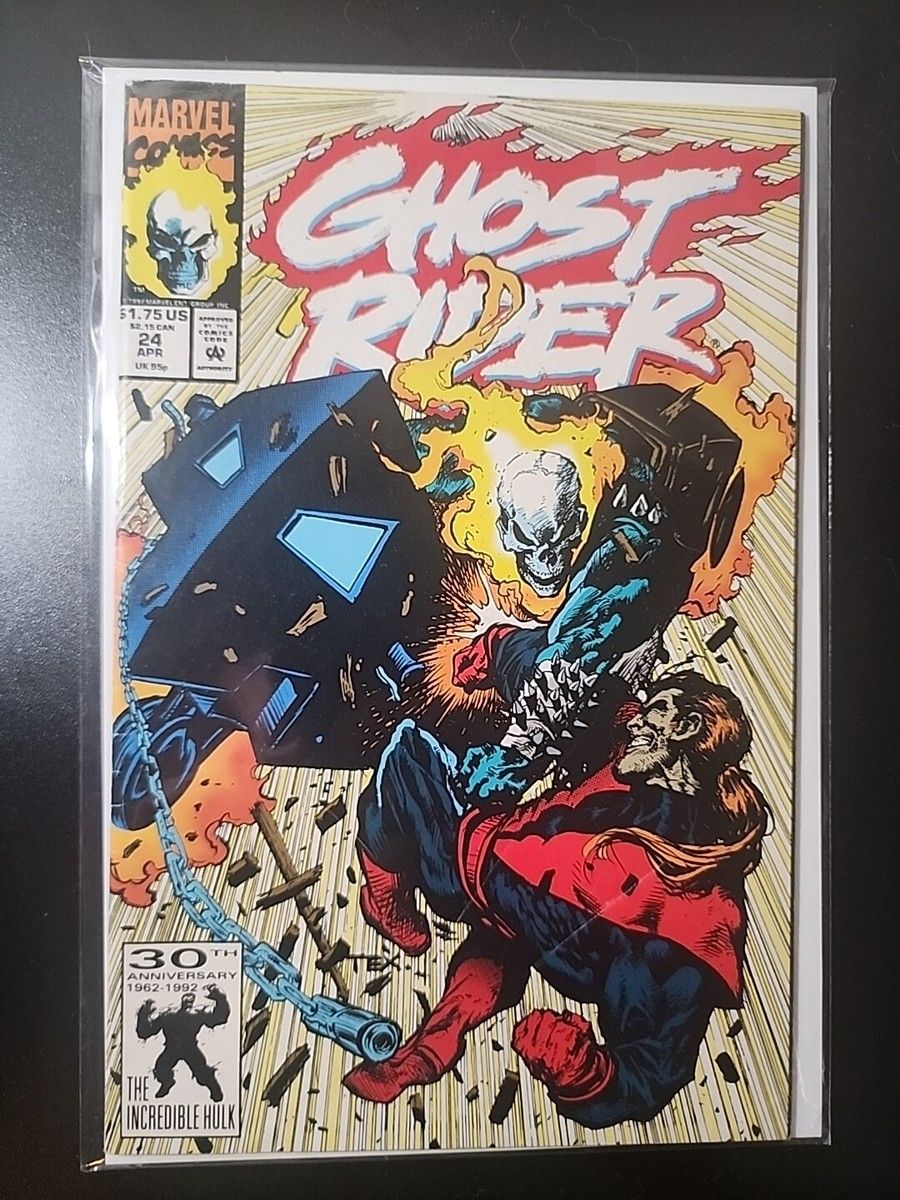 NELA-k, Ghost Rider Comic Issue 24 MARVEL 1992 30TH ANNIVERSARY