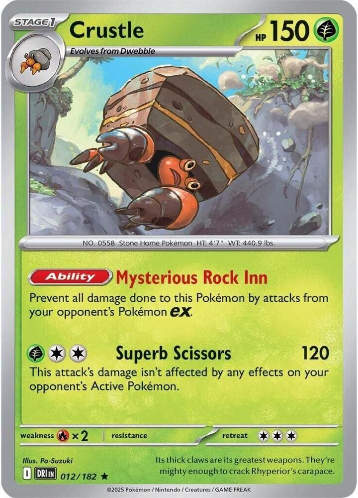 SJ Crustle - 012/182 - SV10: Destined Rivals (DRI) SV10: Destined Rivals Holo Rare