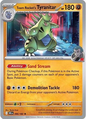 SJ Team Rocket&#39;s Tyranitar - SV10: Destined Rivals (DRI) SV10: Destined Rivals Holo Rare