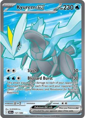 SJ Kyurem ex - 157/086 - SV: Black Bolt (BLK) SV: Black Bolt