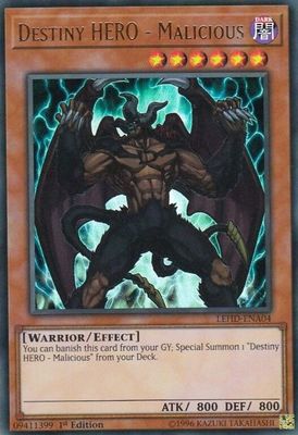 Destiny HERO - Malicious (UR) - Legendary Hero Decks (LDK4) Legendary Hero Decks Utra Rare Lehd-ena04
