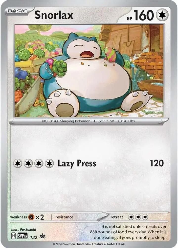 Snorlax - 122 - SV: Scarlet &amp; Violet Promo Cards (SVP) SV: Scarlet &amp; Violet Promo Cards Foil