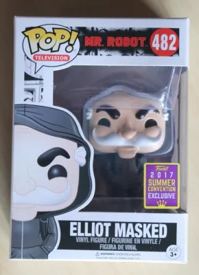 SJ Elliot Masked Figura Funko Pop 482 Summer Convention 2017 Mr Robot Figura