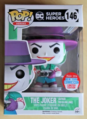 SJ The Joker Figura Funko Pop 146 DC Super Heroes New York Comic Con Limited Edition The Joker Batman The Killing Joke