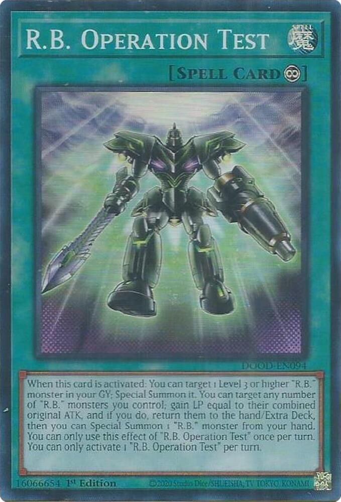 SJ-GA R.B. Operation Test - Doom of Dimensions (DOOD) Doom of Dimensions Super Rare