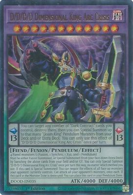 SJ-GA D/D/D/D Dimensional King Arc Crisis - Doom of Dimensions (DOOD) Doom of Dimensions Ultra Rare