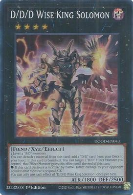 SJ-GA D/D/D Wise King Solomon - Doom of Dimensions (DOOD) Doom of Dimensions Super Rare