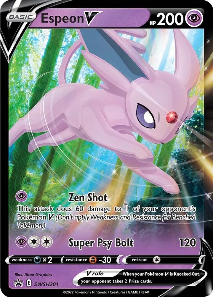 SJ Espeon V - SWSH201 - SWSH: Sword &amp; Shield Promo Cards (SWSD) SWSH: Sword &amp; Shield Promo Cards