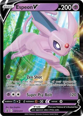 SJ Espeon V - SWSH201 - SWSH: Sword &amp; Shield Promo Cards (SWSD) SWSH: Sword &amp; Shield Promo Cards