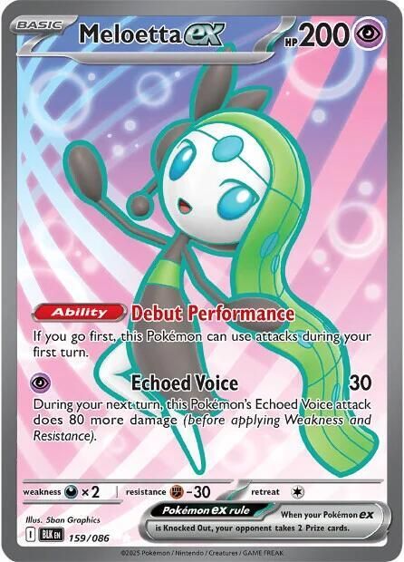 SJ Meloetta ex - 159/086 - SV: Black Bolt (BLK) SV: Black Bolt